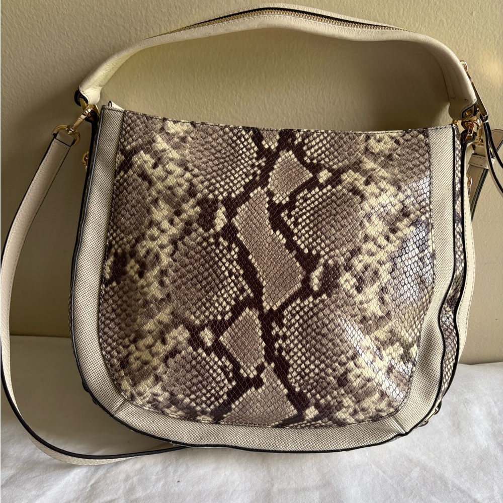 Michael Kors Julia Python Print Handbag Purse - image 5